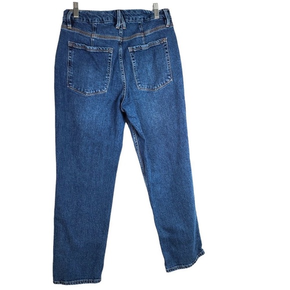 Good American ‘90s Icon High Waist Crop Straight Leg Jeans Size 8/29 EUC - Picture 4 of 11